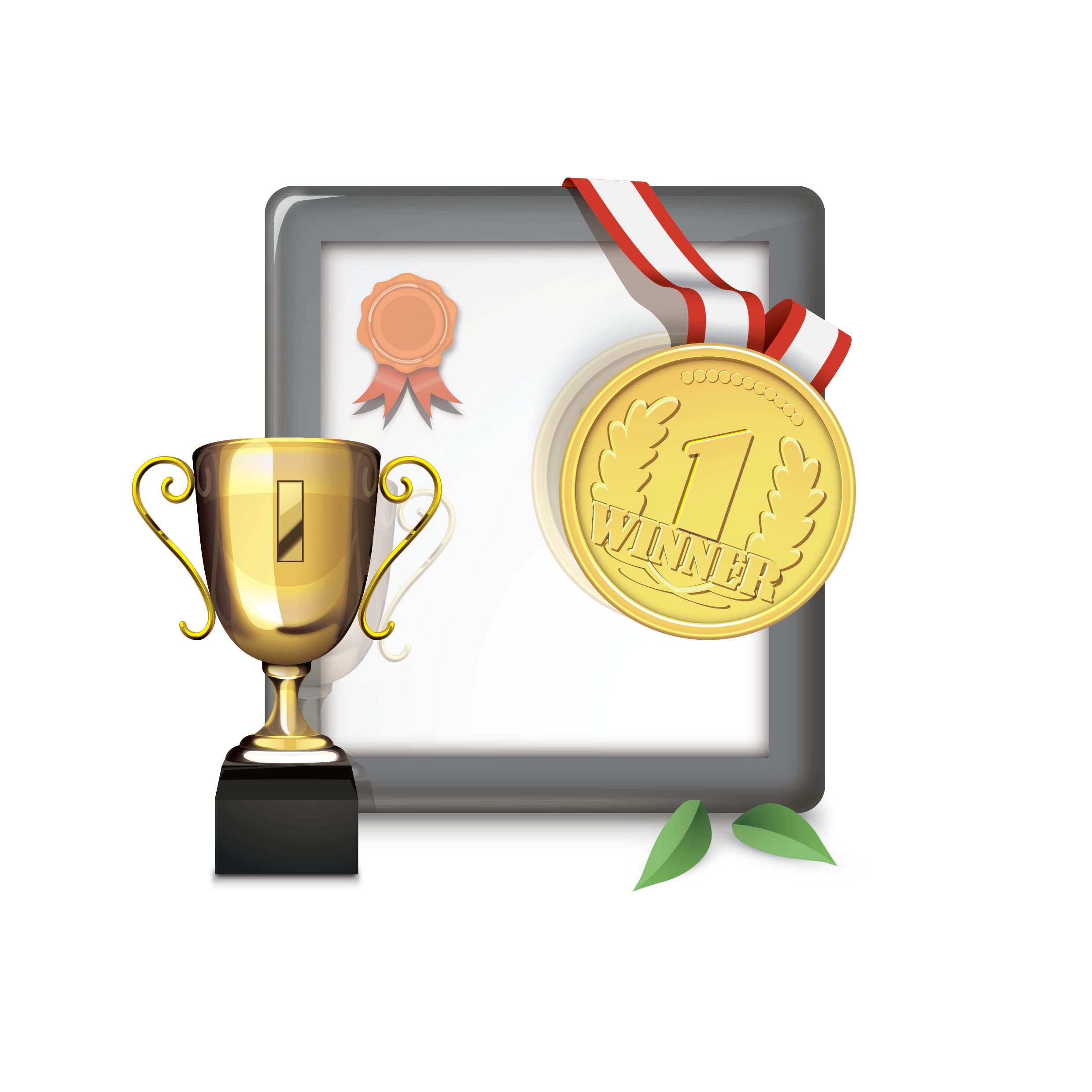 Football medals and up with a certificate