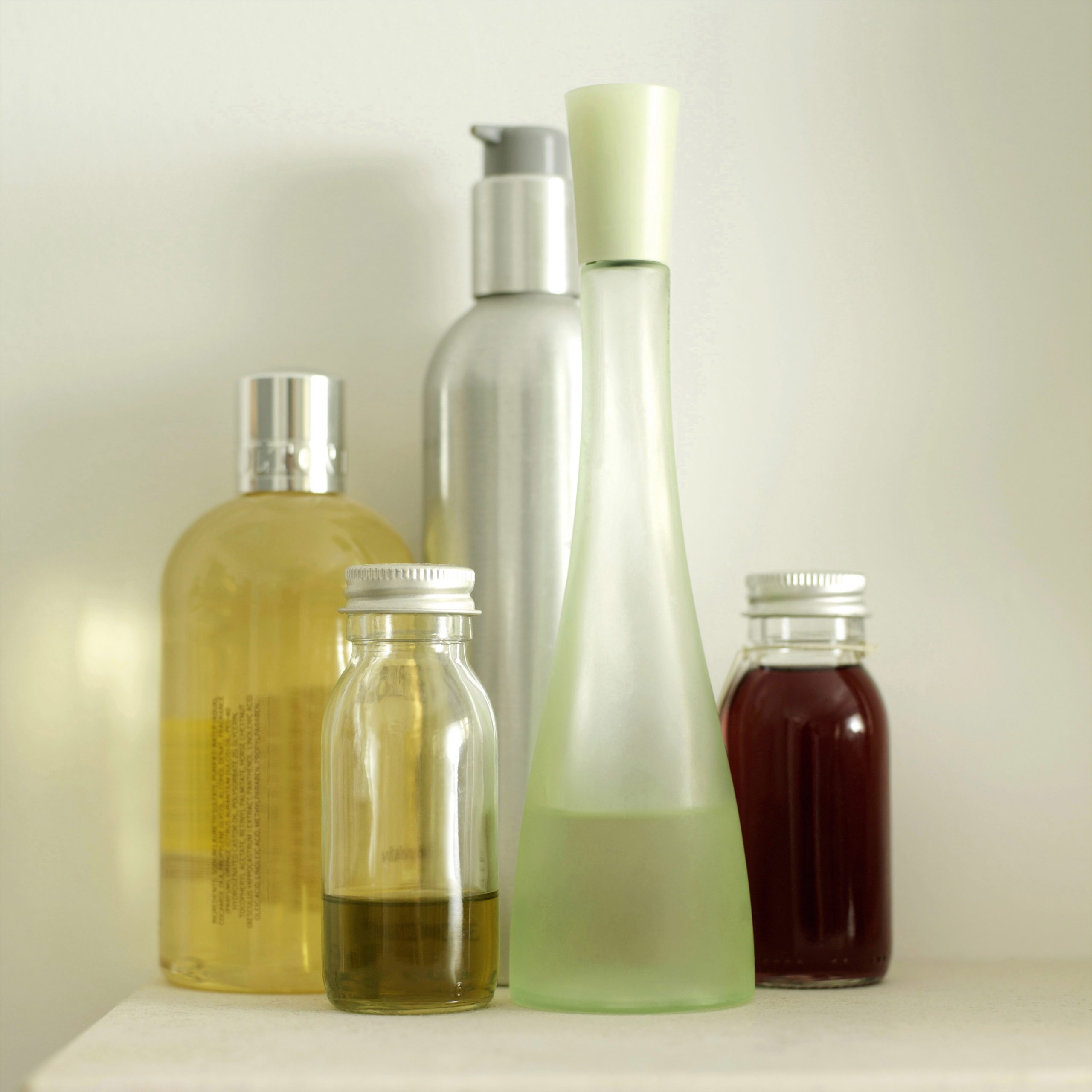 Aromatherapy bottles lined up