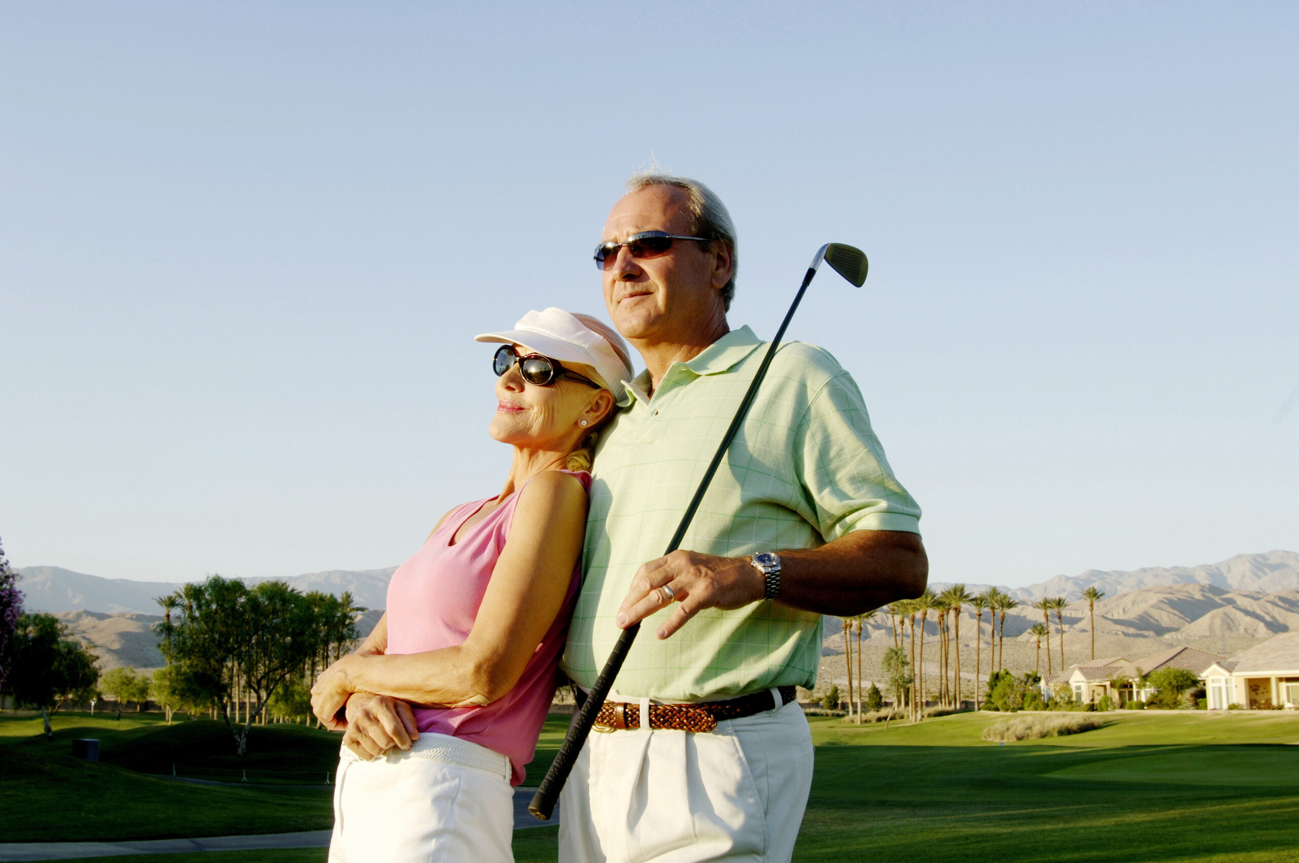 Couple together whilst golfing when mature dating