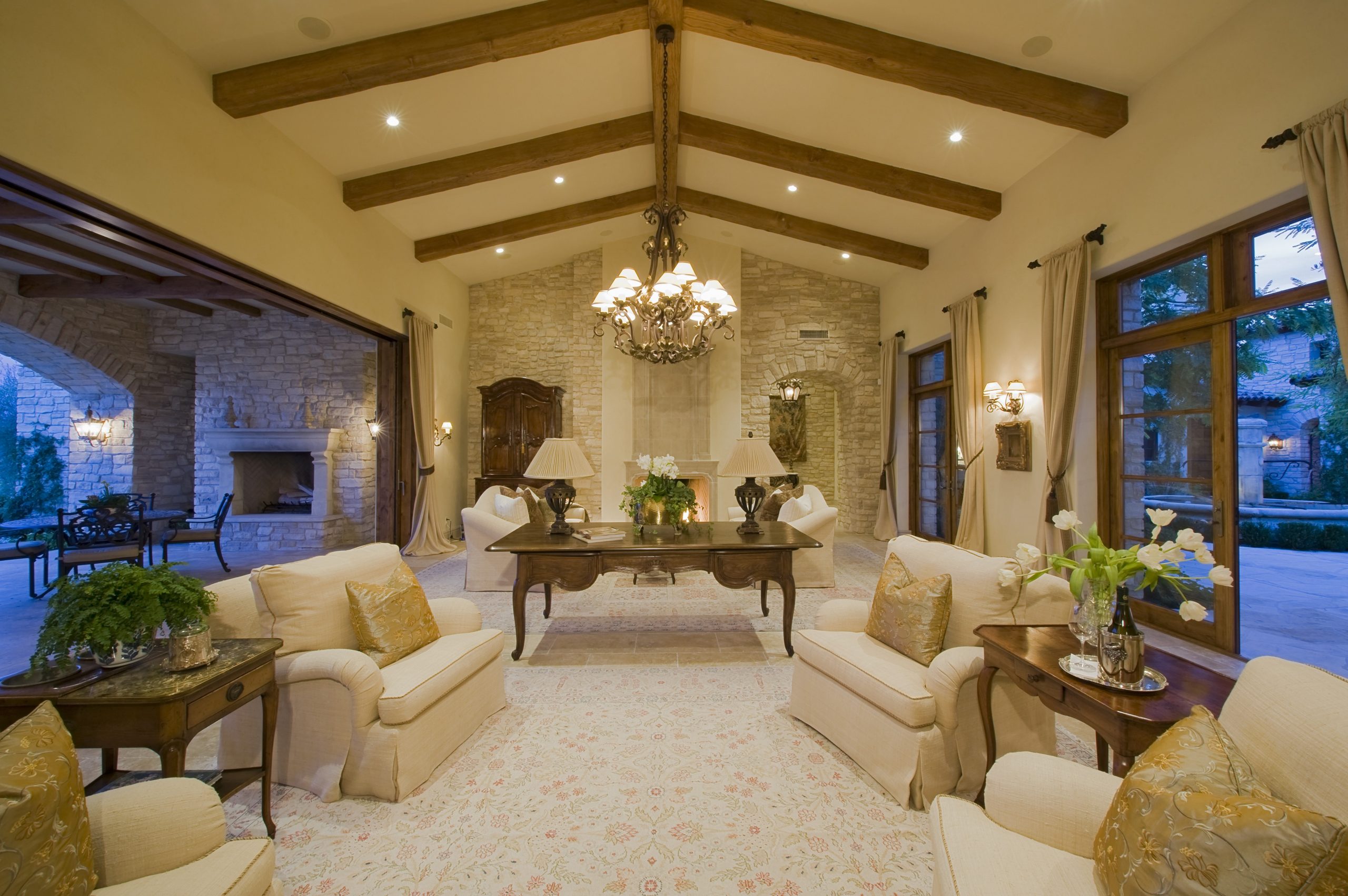 Cream and brown livingroom