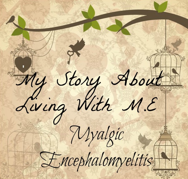 my story about iving with m.e Myalgic Encephalomyelitis bird cage and tree branch vintage background
