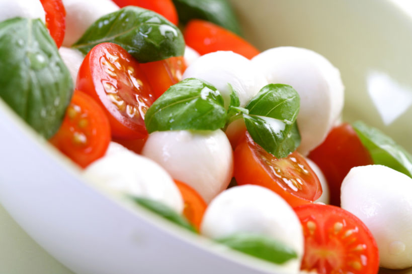How To Make Better Dietary Choices Close of tomato and mozzarella in dish