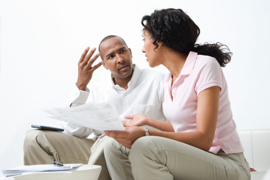 Couple Discussing Bills